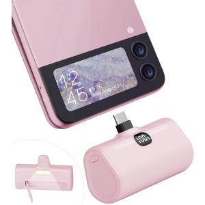 モバイルバッテリー 軽量 小型 5000mAh タイプc端子一体型20W PD急速