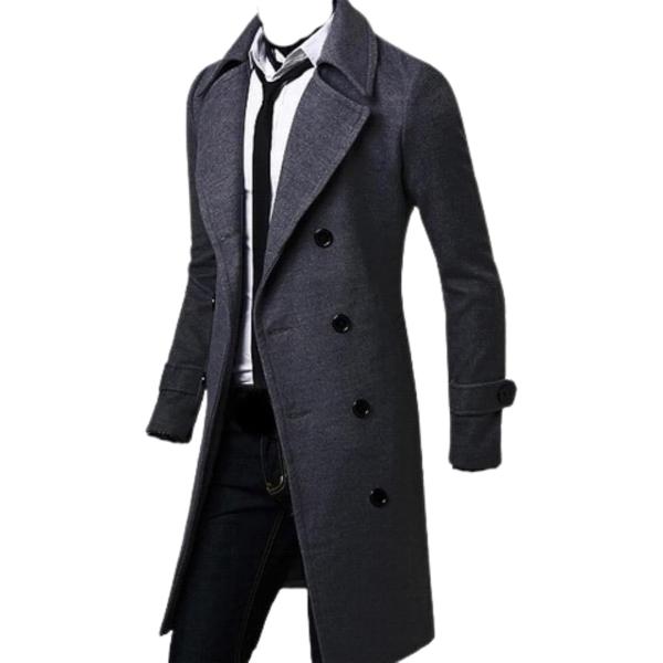 ダブルボタン コート チェスター メンズ ビジネス ラシャコート ミドル丈 軽量 フォーマル・カジュ...