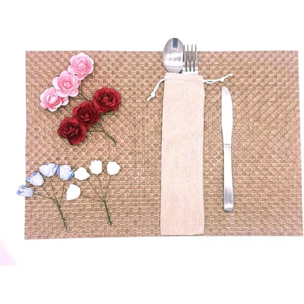 箸やストローを入れて持ち運び。 箸入れ 巾着袋 無地 5枚セット 箸袋 収納 カトラリーケース 布(...