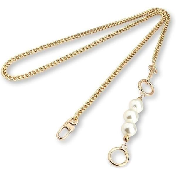 ショルダーストラップ ショルダーベルト バッグチェーン 持ち手 バッグ用 金具付き チェーンストラッ...