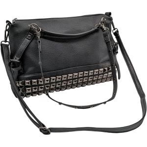 DIESEL◇2way/ショルダーバッグ/レザー/ブラック/スタッズ/クラッチ