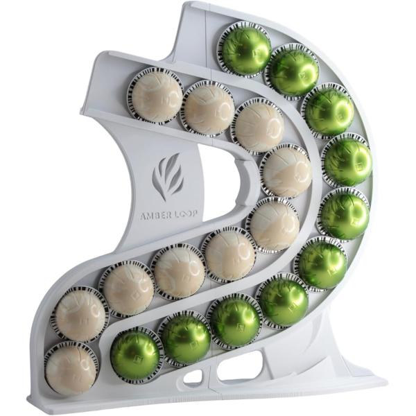 ネスプレッソ Nespresso ヴァーチュオ 対応 (ホワイト,  約 幅11cm x 奥行35....