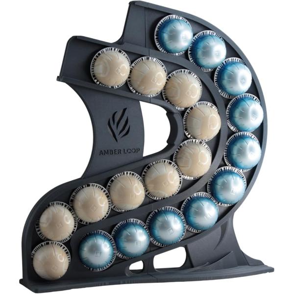 ネスプレッソ Nespresso ヴァーチュオ 対応 (ダークグレー,  約 幅11cm x 奥行3...