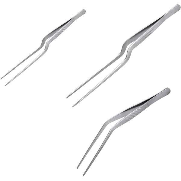 ステンレス製 ピンセット 3本セット 精密作業 模型 DIY クラフト用