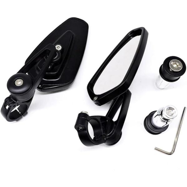 たためる バイク 用 広角 ミラー 汎用 左右 1 セット bike mirror 折りたたみ バイ...