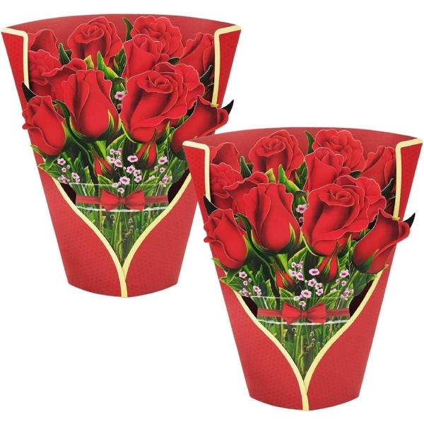 3Dメッセージカード 花束 桜 薔薇 グリーティングカード 立体 ホップアップ さくら バラ 入学式...