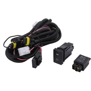 【互換品】スズキ 用 フォグ 配線 フォグランプ リレー ハーネス LED スイッチ 付 H8 H1...