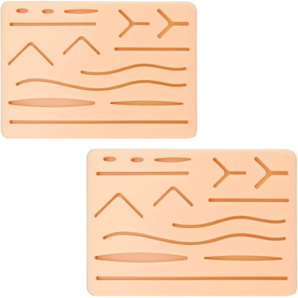 MONOSTORE 縫合練習パッド トレーニング ナース シリコン 模型 看護 学生 人工皮膚 (2...