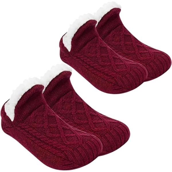 ルームソックス 2足セット メンズ レディース もこもこ 裏起毛 あったか 洗濯できる 滑り止め付 ...