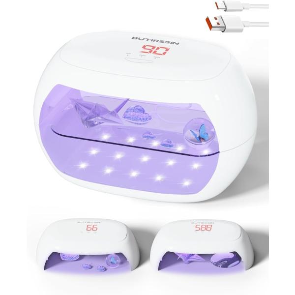 UVライト レジン用 硬化ライト 36W・30LEDs 磁気式 ジェルネイル ネイルライト クラフト...