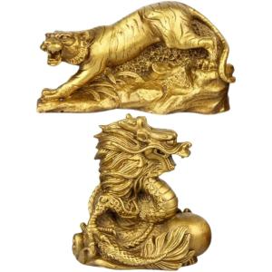 龍の置物 吉祥 銅製龍鳳導天 龍と鳳凰の置物 : 中国貿易公司ctc
