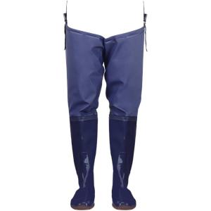 ヒップウェーダー 長靴 防水 防滑 釣り 田植え 作業用 (ネイビー,  27cm)