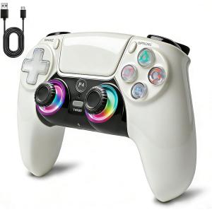 PS4 純正 コントローラー ブラック ホワイト DUALSHOCK4【中古 