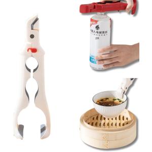トング シリコン パスタ 調理器具 鍋つかみ ゆびさき ミニ 料理 ミトン キッチン ツール グッズ 多機能 蓋開け (ホワイト)