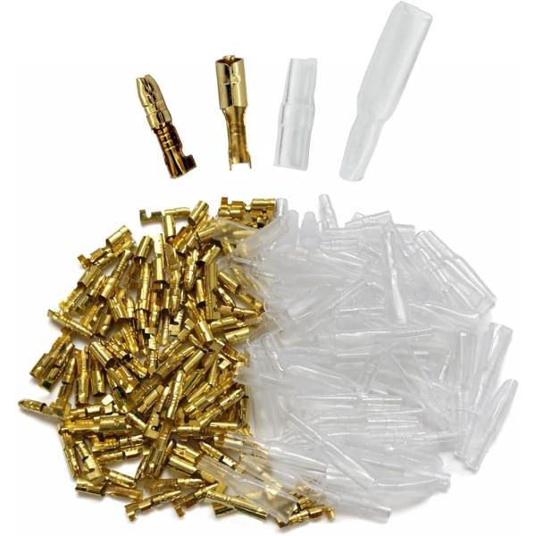 ギボシ端子 Φ3.5mm オス メス スリーブ付 黄銅製 配線接続用 自動車 バイク 電装 DIY ...