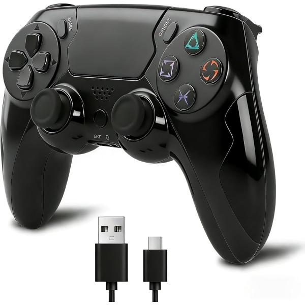 PS4 コントローラー PC ゲームパッド eスポーツ専用 ワイヤレス ゲームコントローラー 100...