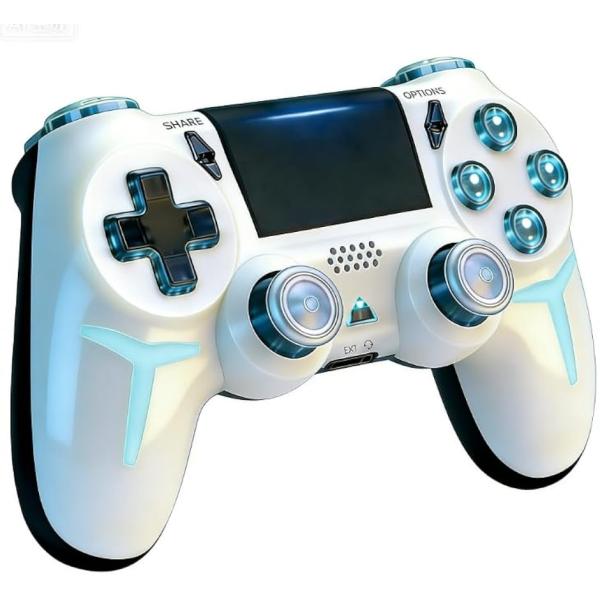 ps4コントローラー pc 革新モデル ゲームパッド 6軸ジャイロセンサー 二重振動 高精密ボタン ...