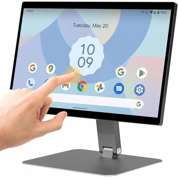 HEIGAOLA 一体型PC 15.6インチ 360°回転スタンド付き Android 12タッチオ...