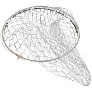タモ網 玉網 ランディングネット 釣り用 折りたたみ ヘキサネット MDM (シルバー, 40ｃｍ)