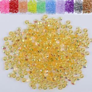 ラインストーン 1000粒 透明クリア うちわデコ (レッド, 2mm