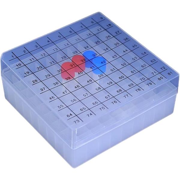 凍結試験管ボックス クライオボックス 冷凍保存ボックス 1.8mL 2mL PC製 ラボ用 冷凍ボッ...