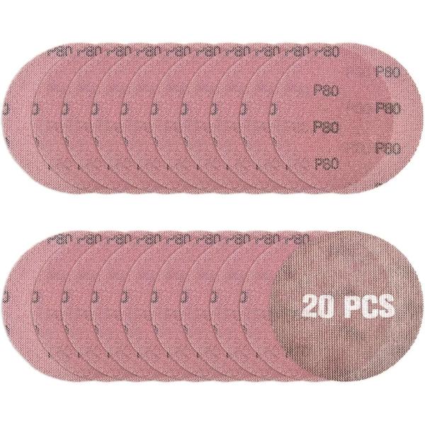 20枚入 メッシュ研磨 メッシュペーパー 丸型 メッシュサンディングディスク ネットディスク サンド...