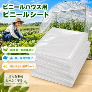 ガーデナー 監修 ビニールシート ビニールハウス 温室 農作業や屋外に使える 耐候性 透明 厚手 防水 SN-409-HC (6mx8m)