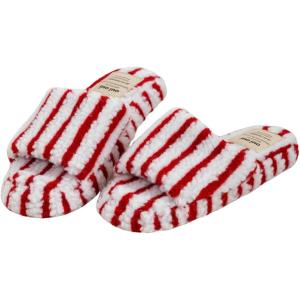 スリッパ もこもこ 室内 ふわふわあったか ルームシューズ 冬用 暖かい 北欧 (レッド,  M)