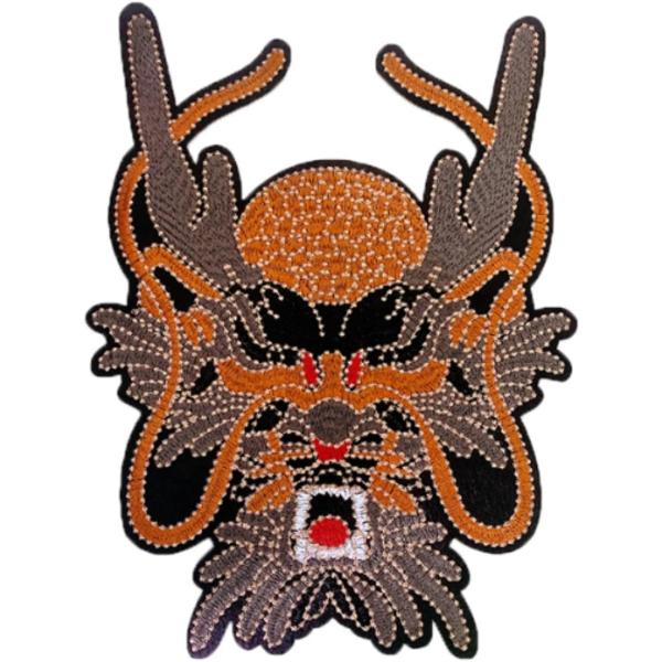 刺繍ワッペン 龍 刺繍パッチ 大きめ アップリケ DIY 補修 服 帽子 バッグ アイロン接着 ND...