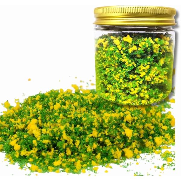 ジオラマパウダー ミニチュア お花畑 箱庭 (イエロー)