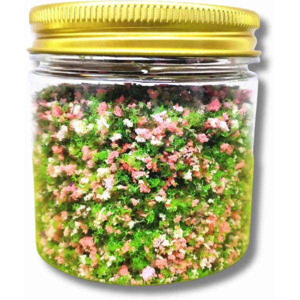 ジオラマパウダー ミニチュア お花畑 箱庭 (ピンク)