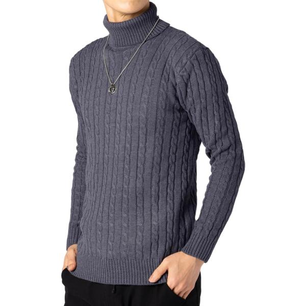 チクチクしない ニット セーター メンズ タートルネック タートルニット カジュアル 長袖 ロング ...