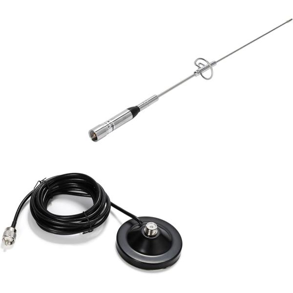 モービルアンテナ 144/430MHz セット アマチュア無線 強力マグネット基台 車載用(5mケー...