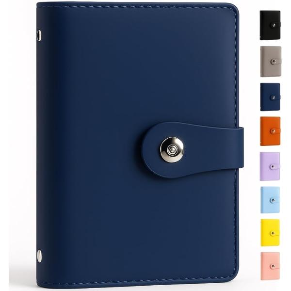 100万円貯まる貯金箱 お札 災害グッズ コンパクトサイズ(ネイビー,  ロックなし)