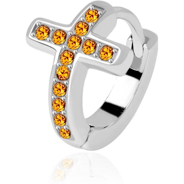 メンズピアス 十字架デザイン (シルバー/ゴールド,  小)