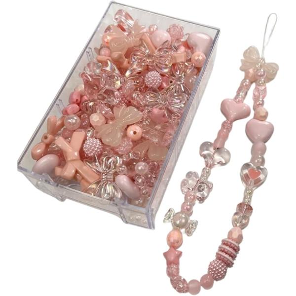 ハンドメイド用 ビーズ ミックスセット カラフル 手芸用 DIY アクセサリー作り 50g (ピンク...