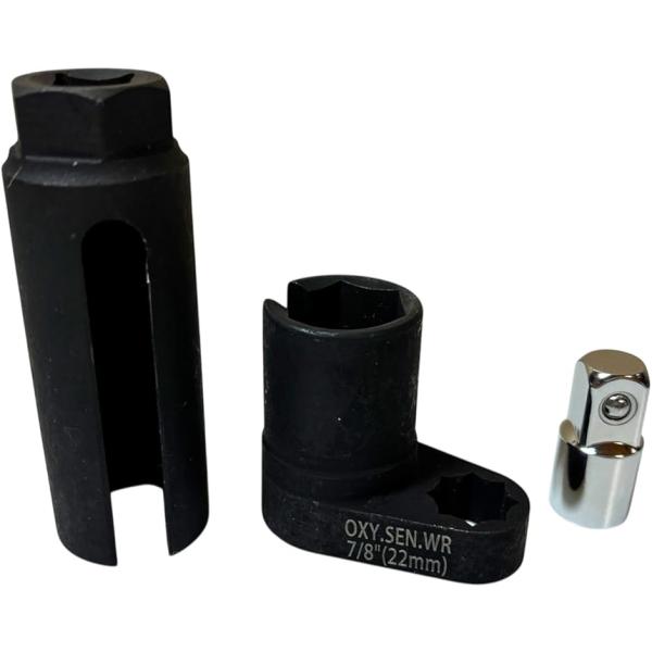 YESprime O2センサー ソケット 22mm O2センサーソケットレンチ ディープ 工具(標準...