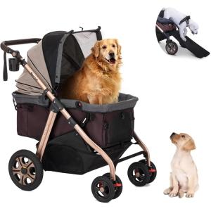 大型犬カート ペットカート ワンタッチ折りたたみ式 わんわんカート 4