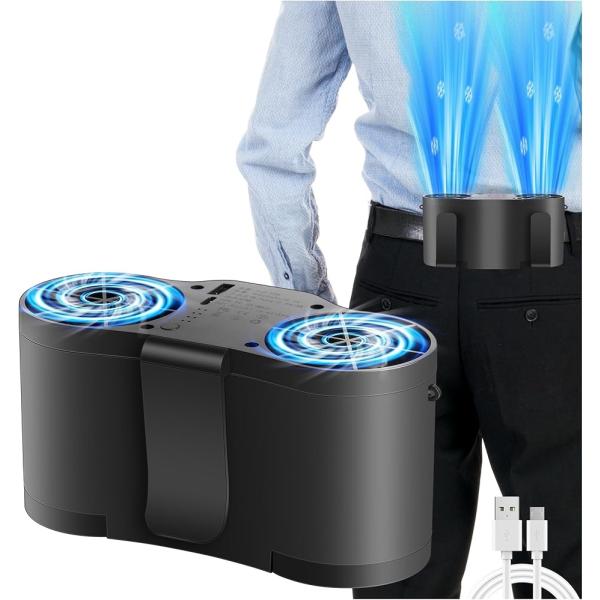 腰掛け扇風機 12V高出力 ベルトファン 10000mAh 大容量 軽量 携帯扇風機 最大15時間稼...