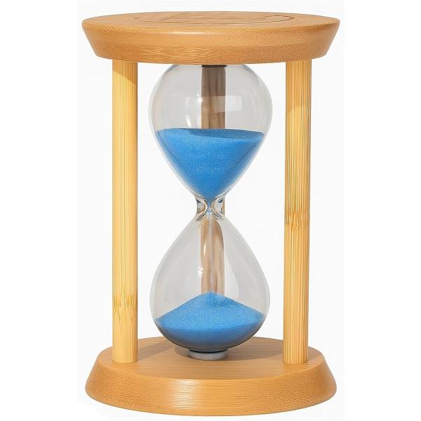 蛍光 砂時計 10分 木製 タイムタイマー サンドタイマー オシャレ インテリア サウナタイマー装飾...