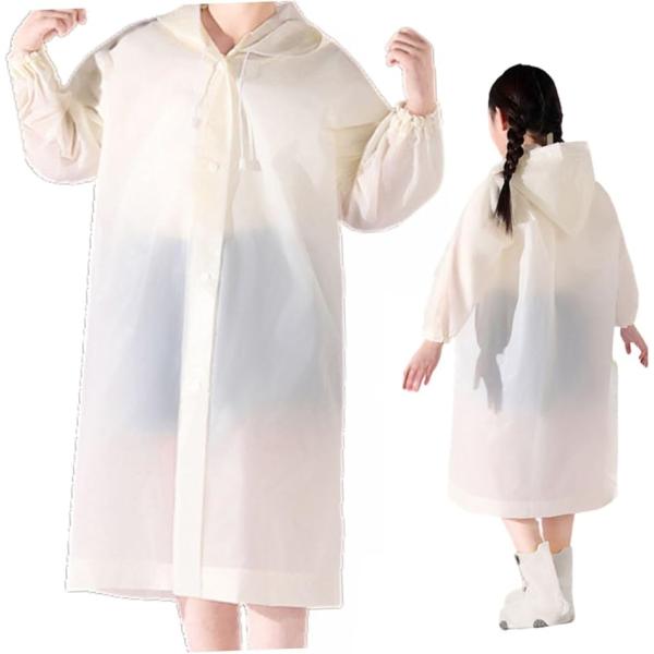 レインコート キッズ カッパ 150 透明 子供 小学生 使い捨て かっぱ 自転車 レインポンチョ(...