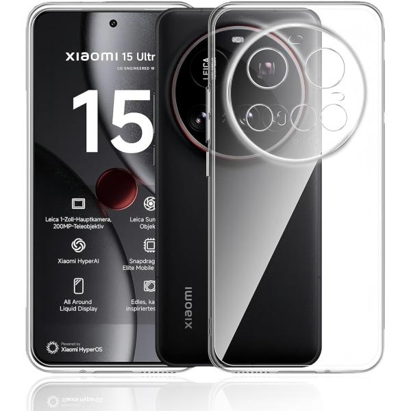 Xiaomi 15 Ultra ケース クリア 超軽量 極薄 落下防止 シンプル TPU ソフト(透...