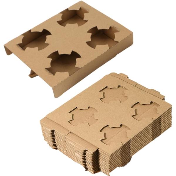 紙コップホルダー カップホルダー テイクアウト ５０枚入り 使い捨て 業務用(4本用)