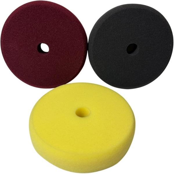 YESprime ポリッシャーバフ スポンジバフ 150mm 3種セット 細中粗目 ワックス 研磨 ...