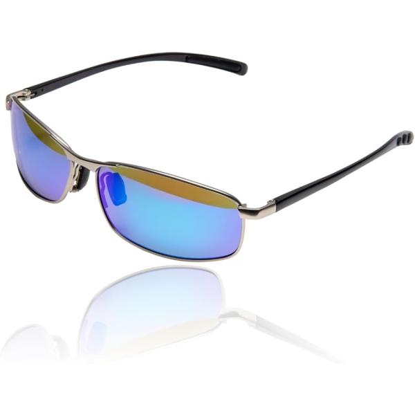 ヴァレリア ハイエンド 偏光 サングラス スプリングヒンジ メタルフレーム(ブルー)