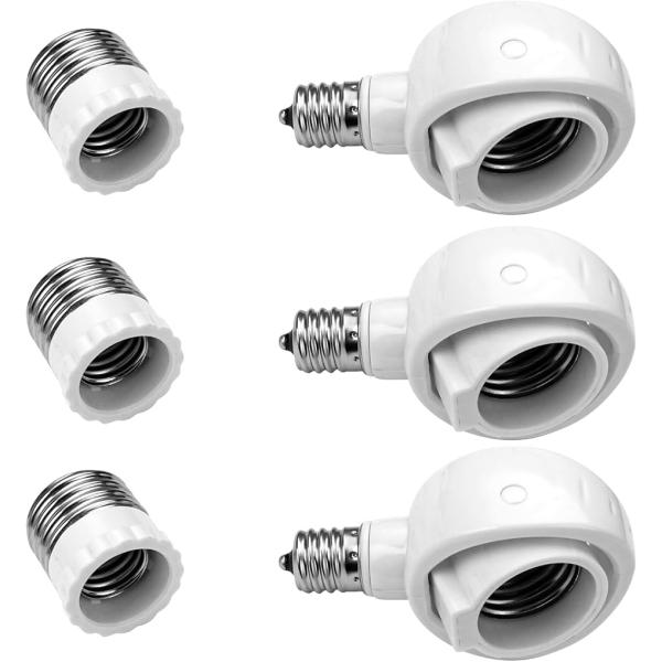 くみあわせがたE26＞E26 E17＞E17変換ソケット 可動 角度の可変式ソケット LED電球専用...