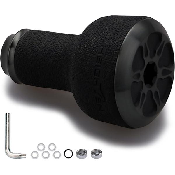 24mm リール ハンドル ノブ TPE製 10g シマノ ダイワ 通用 Shimano(ダークグレ...