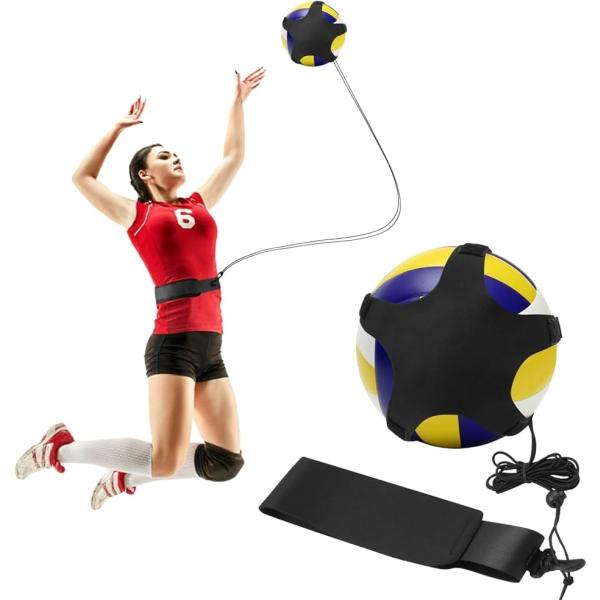 バレーボール 練習 サーブ 4号 5号 対応 練習器具 小学生 中学生 大人 自主練習 (ブラック,...