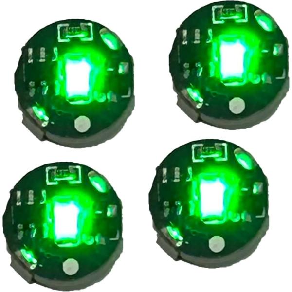 ワイヤレス LED ライト 点灯 点滅 超小型 マグネットスイッチ(グリーン,  直径9.5mm x...