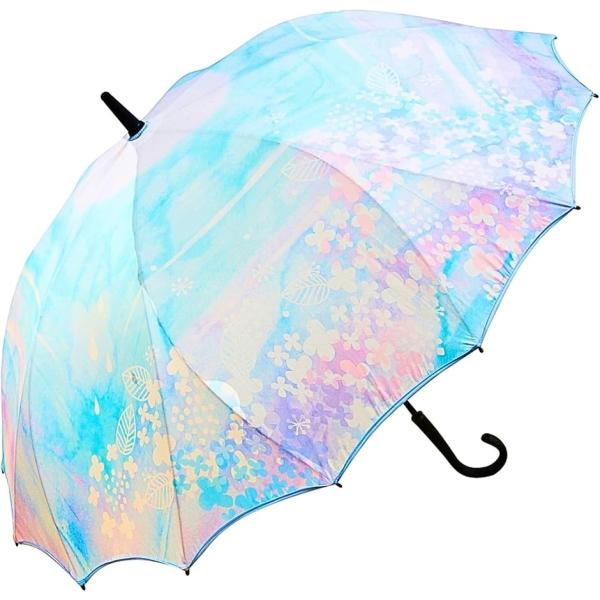 傘 レディース 長傘 桜骨 16本骨 雨傘 日傘 遮光 UVカット率 98％ UPF50+ 晴雨兼用...